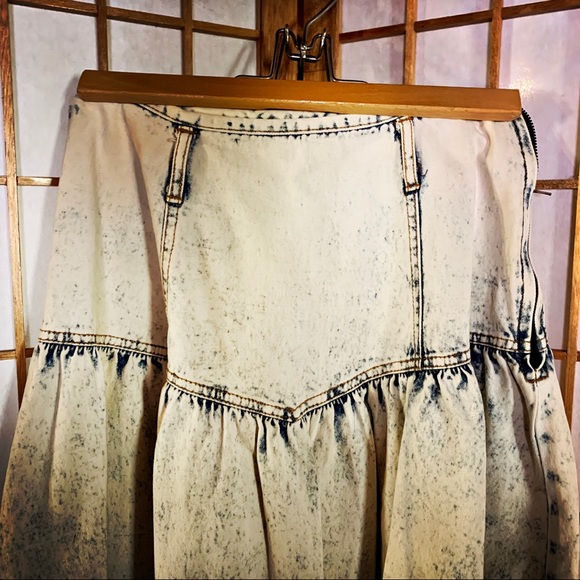 Vintage 80’s Denim Stone Washed Skirt - Picture 2 of 8